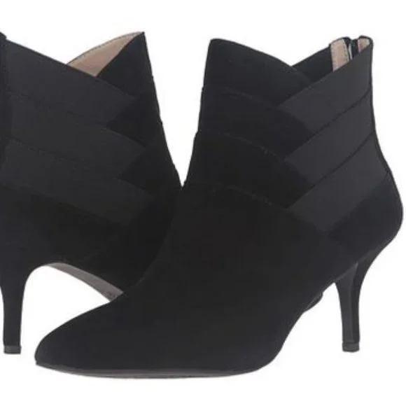 ADRIENNE VITTADINI SANDE LEATHER POINTED TOE ANKLE, BLACK 11 M, NEW - Picture 2 of 14